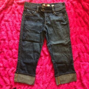 Y2K Navy blue low rise capri jeans
